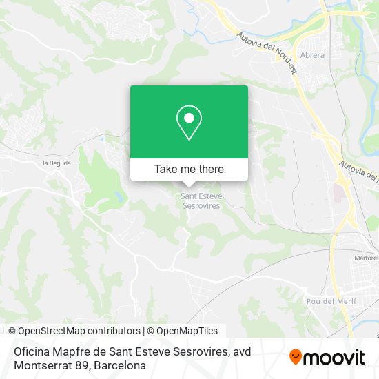 Oficina Mapfre de Sant Esteve Sesrovires, avd Montserrat 89 map