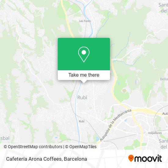 Cafetería Arona Coffees map