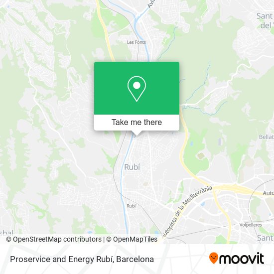 Proservice and Energy Rubí map