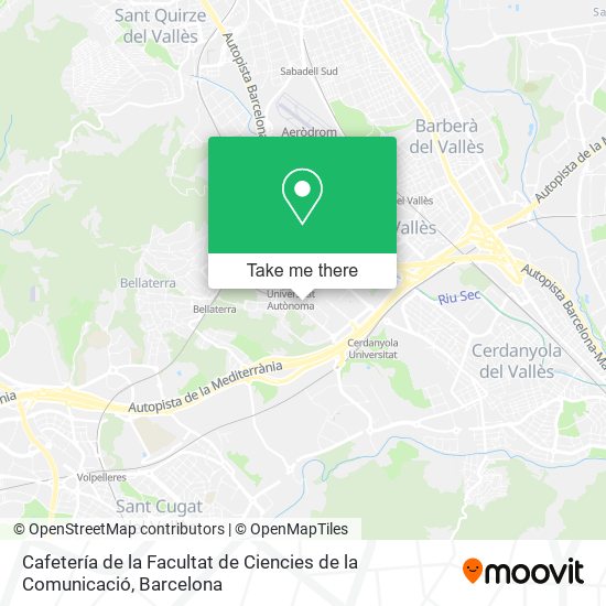 Cafetería de la Facultat de Ciencies de la Comunicació map