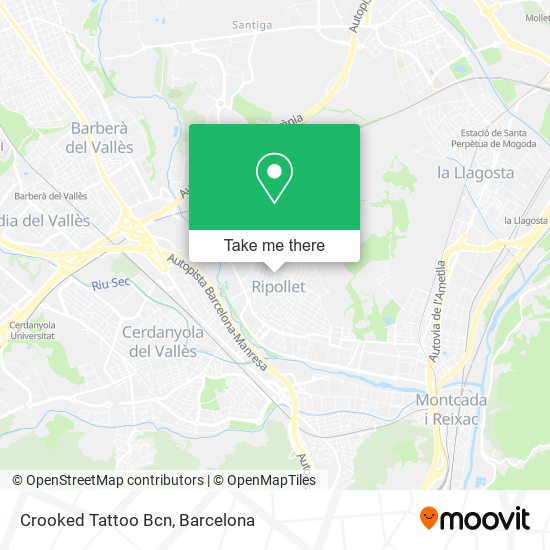 Crooked Tattoo Bcn map