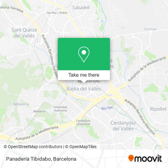 Panadería Tibidabo map