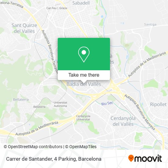 Carrer de Santander, 4 Parking map