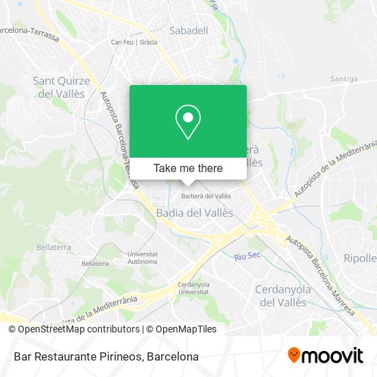 Bar Restaurante Pirineos map