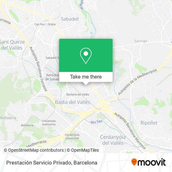 Prestación Servicio Privado map