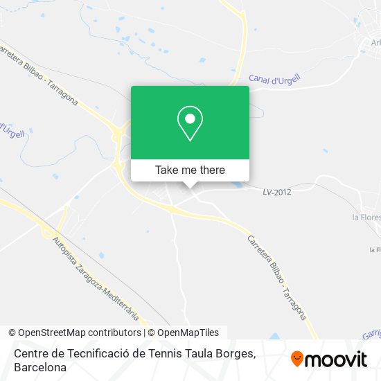 Centre de Tecnificació de Tennis Taula Borges map
