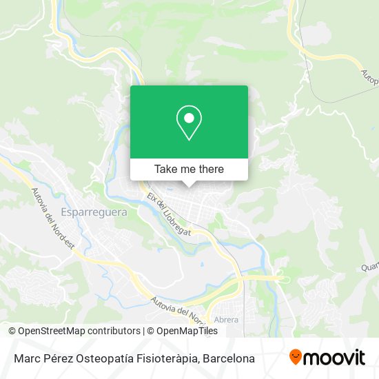 Marc Pérez Osteopatía Fisioteràpia map