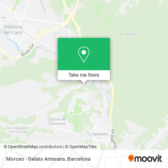 Moroxo - Gelats Artesans map
