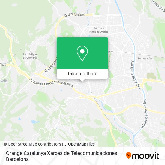 Orange Catalunya Xarxes de Telecomunicaciones map