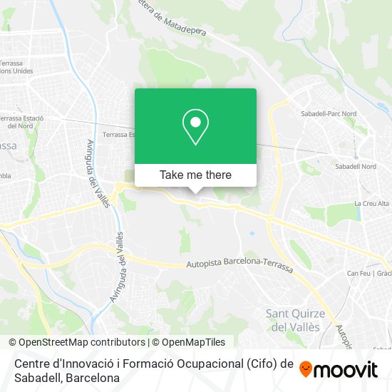 Centre d'Innovació i Formació Ocupacional (Cifo) de Sabadell map