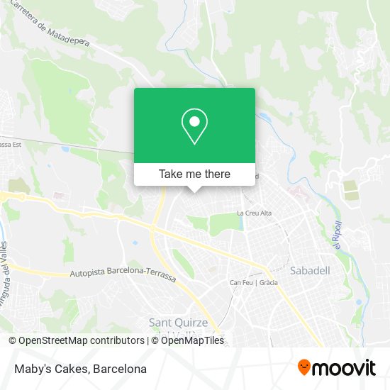 Maby's Cakes map