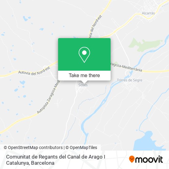 Comunitat de Regants del Canal de Arago I Catalunya map