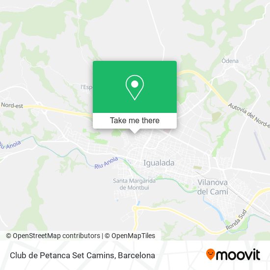 Club de Petanca Set Camins map