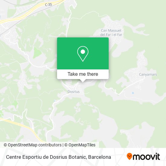 Centre Esportiu de Dosrius Botanic map