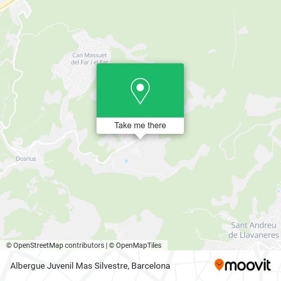 mapa Albergue Juvenil Mas Silvestre