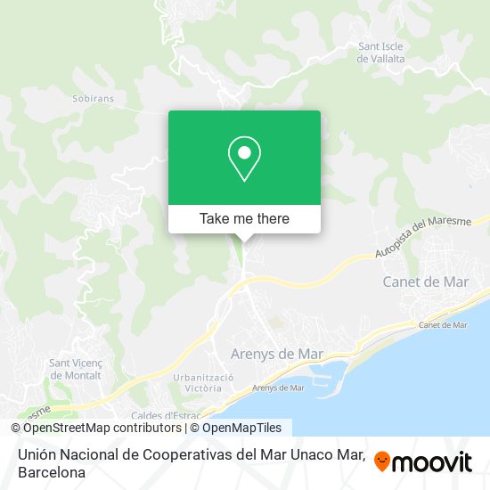 Unión Nacional de Cooperativas del Mar Unaco Mar map