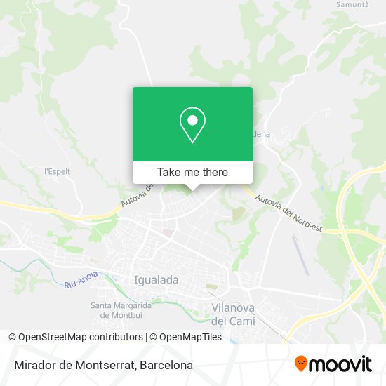 mapa Mirador de Montserrat