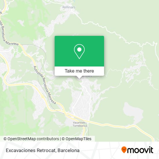 Excavaciones Retrocat map