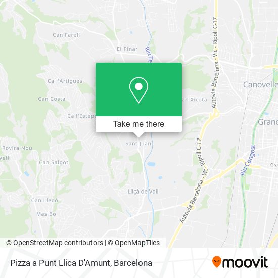 Pizza a Punt Llica D'Amunt map