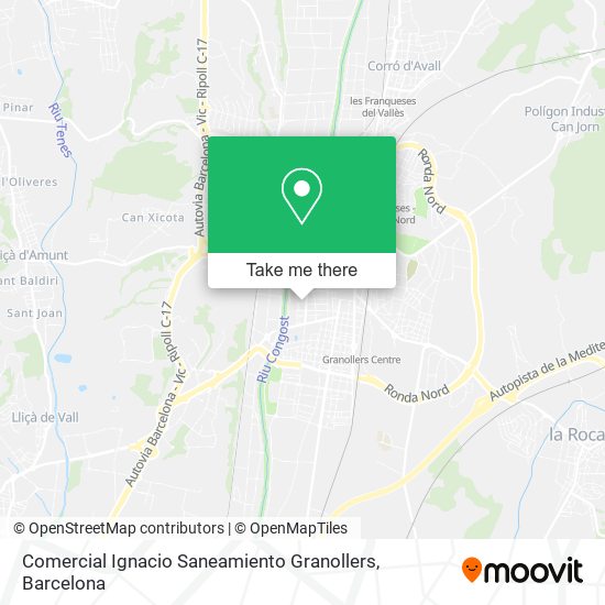 Comercial Ignacio Saneamiento Granollers map