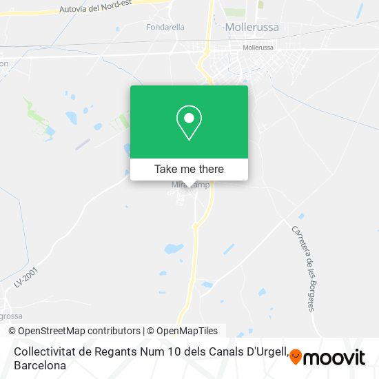 Collectivitat de Regants Num 10 dels Canals D'Urgell map