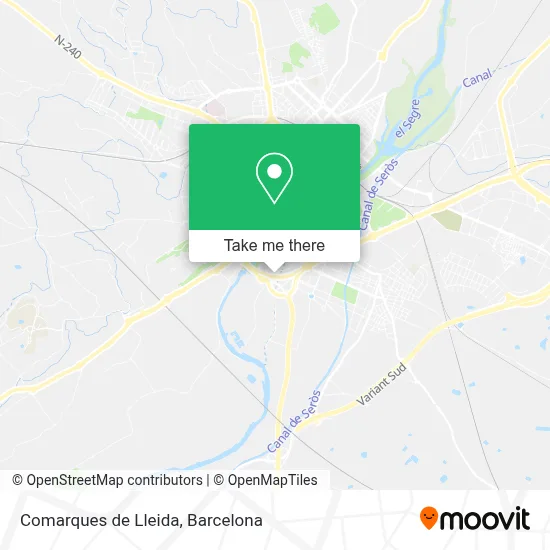 Comarques de Lleida map