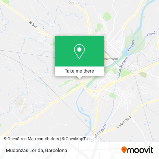 Mudanzas Lérida map