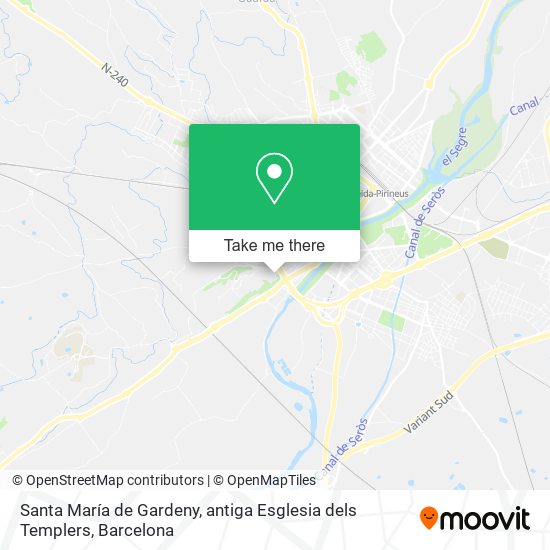 Santa María de Gardeny, antiga Esglesia dels Templers map