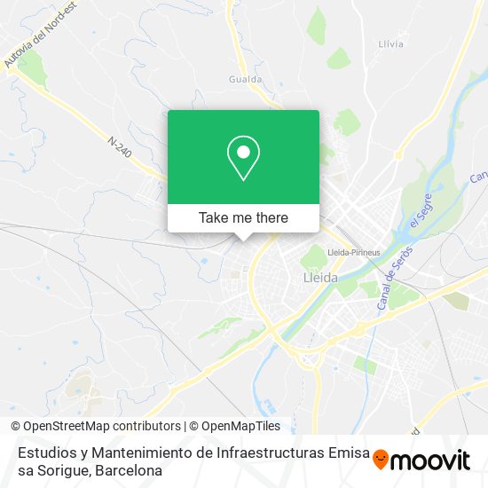 Estudios y Mantenimiento de Infraestructuras Emisa sa Sorigue map