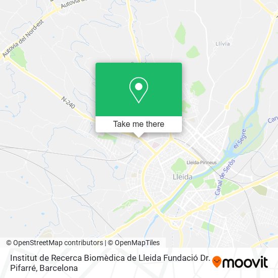 Institut de Recerca Biomèdica de Lleida Fundació Dr. Pifarré map