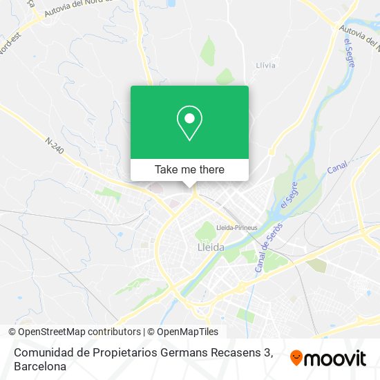 Comunidad de Propietarios Germans Recasens 3 map