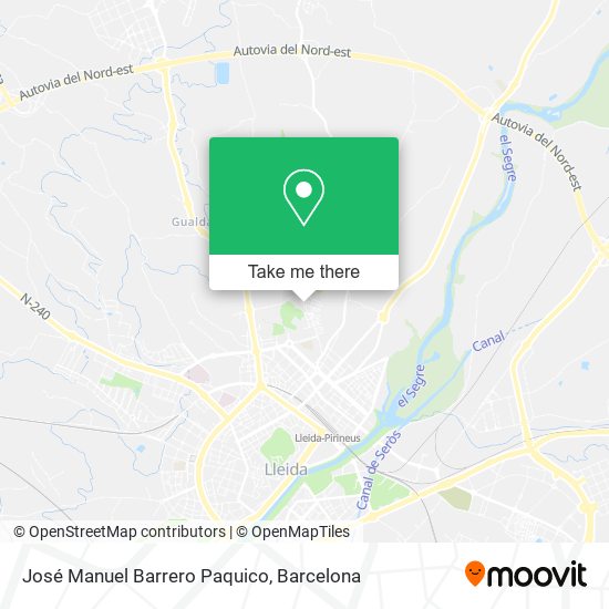 José Manuel Barrero Paquico map