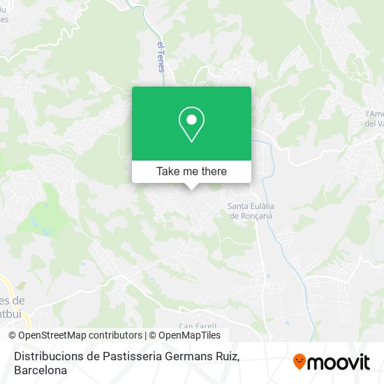 mapa Distribucions de Pastisseria Germans Ruiz