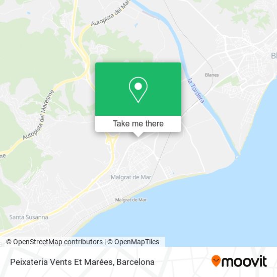 Peixateria Vents Et Marées map