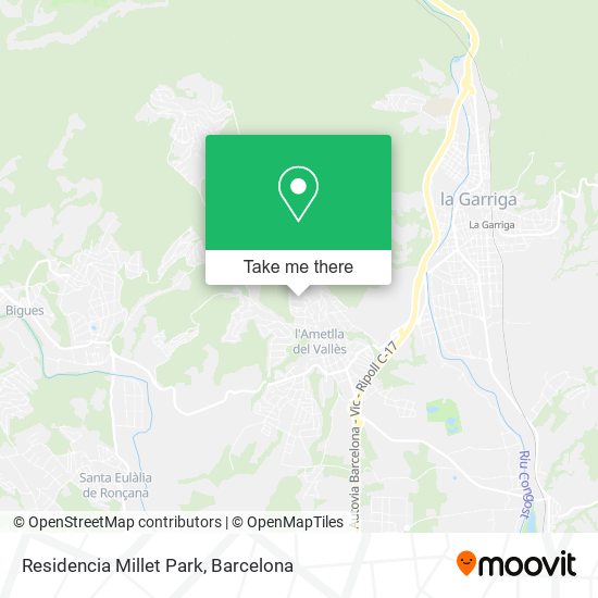 Residencia Millet Park map