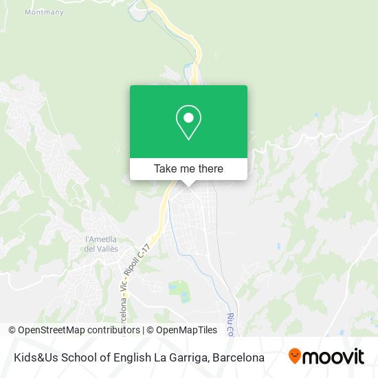 Kids&Us School of English La Garriga map