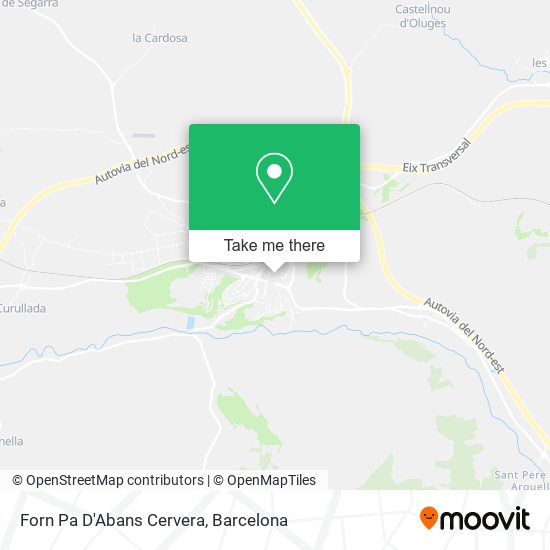 Forn Pa D'Abans Cervera map