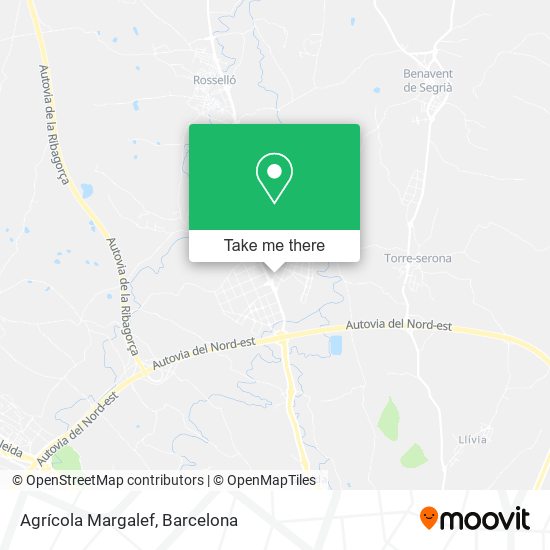 Agrícola Margalef map