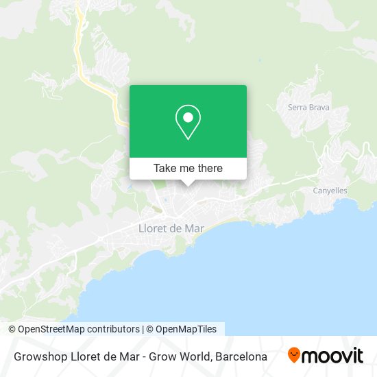 Growshop Lloret de Mar - Grow World map