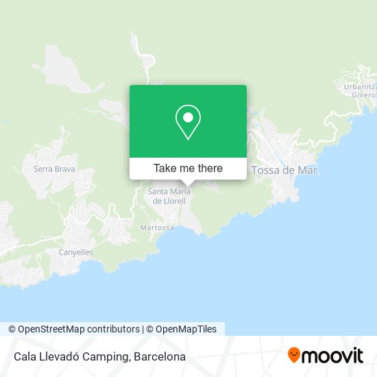 mapa Cala Llevadó Camping