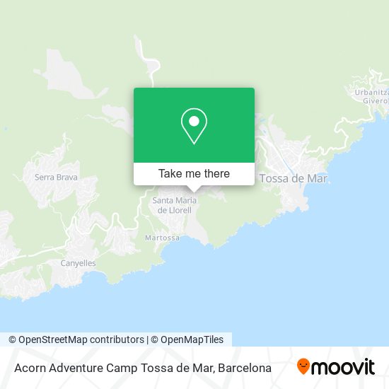 Acorn Adventure Camp Tossa de Mar map