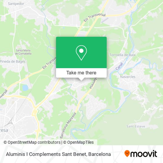 Aluminis I Complements Sant Benet map