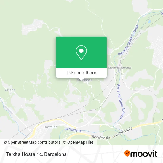 Teixits Hostalric map
