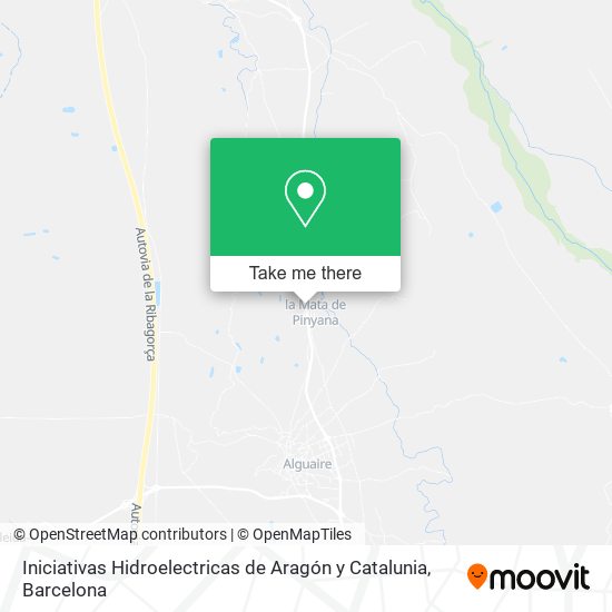 Iniciativas Hidroelectricas de Aragón y Catalunia map
