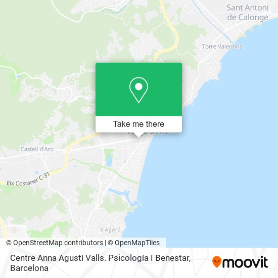Centre Anna Agustí Valls. Psicología I Benestar map