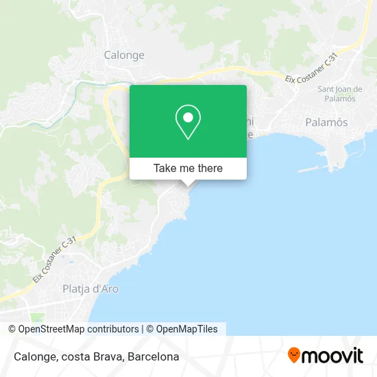 Calonge, costa Brava map