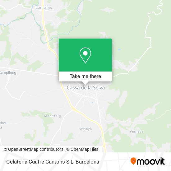 Gelateria Cuatre Cantons S.L map