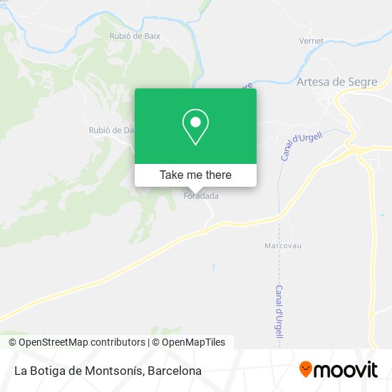 La Botiga de Montsonís map