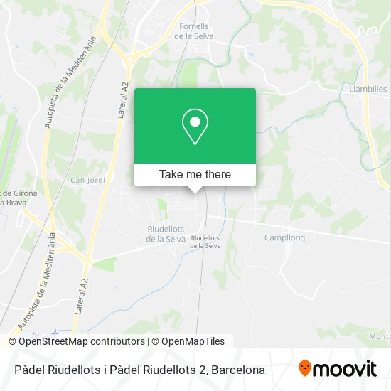 Pàdel Riudellots i Pàdel Riudellots 2 map