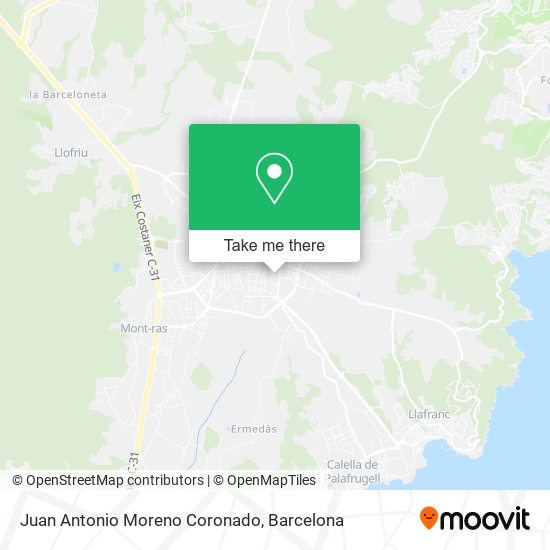 Juan Antonio Moreno Coronado map